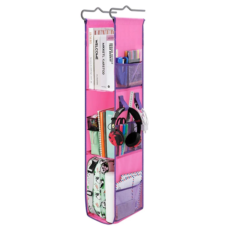 

Children 3 Shelf Hanging Locker Organizer for School Work Storage Upgraded Hanging Mesh Pocket Organizer Expanding File Bag