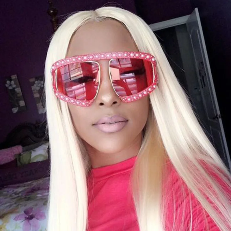 

Oversize women Diamond sunglasses,fashion eye wear pearl sunglasses