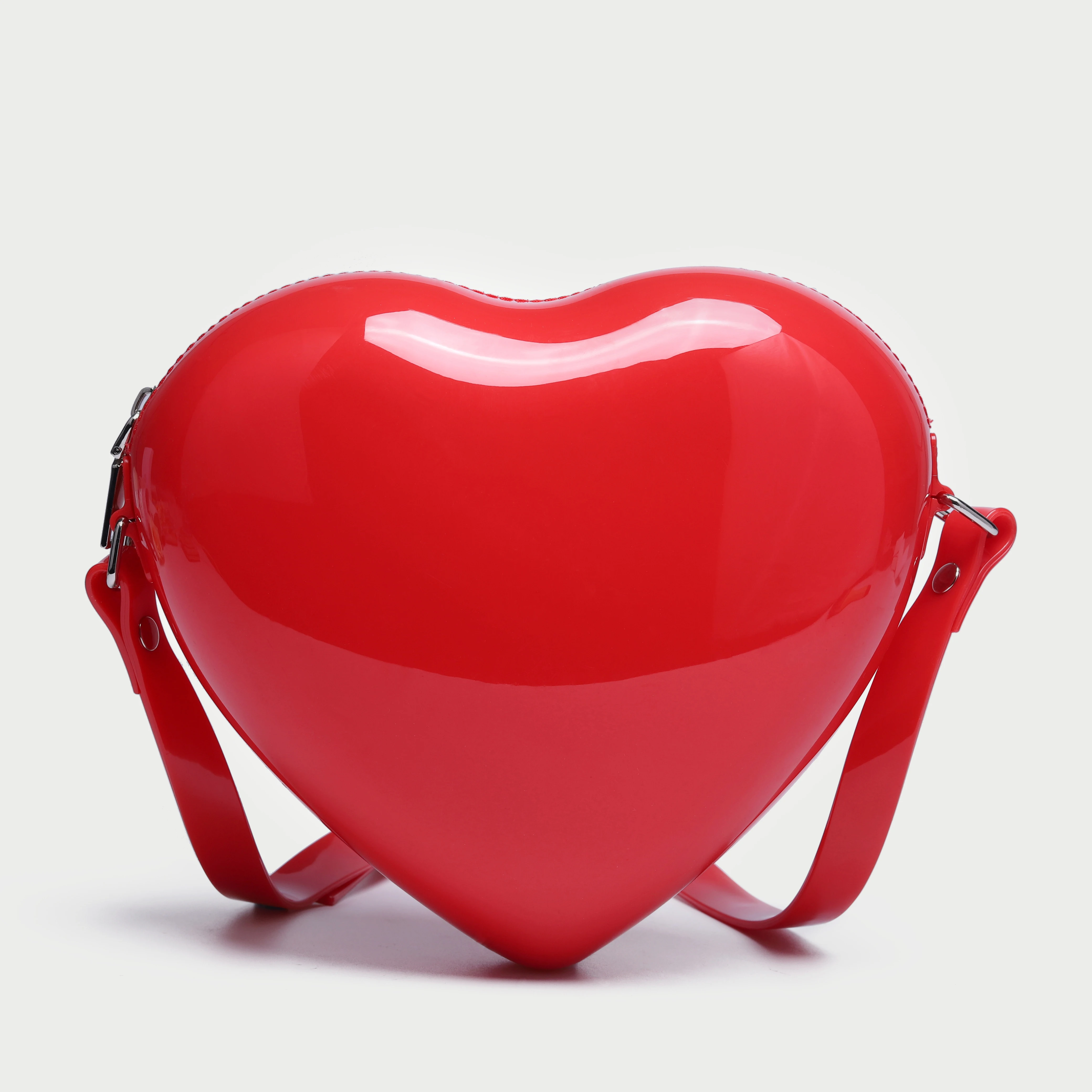 

Wholesale heart shaped messenger bags PVC designer ladies shoulder bags for womens