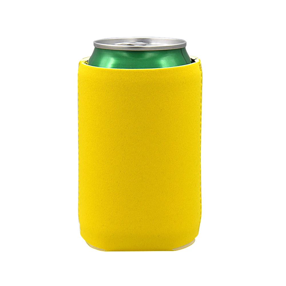 

Factory Wholesale In Stock Promotional Blank Neoprene Beer Sleeve Holder Cooler Solid Color Beer Cover Can Cooler