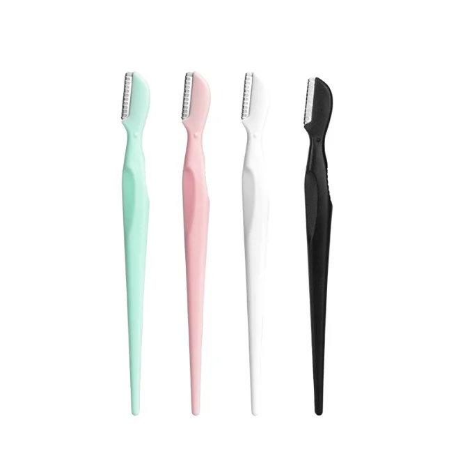 

OEM round eyebrow razor trimmer facial razor with plastic cover