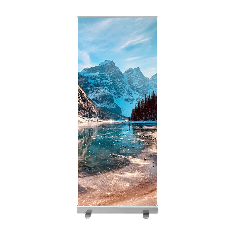 

Aluminum Material Scroll Free Standing Retractable Roll Up Banner Stand