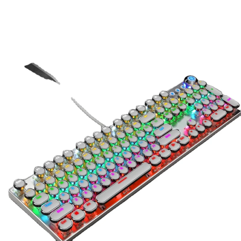 

Trendy Metal Rgb Mechanical Usb Keyboard With Wireless Mouse Waterproof Keyboard