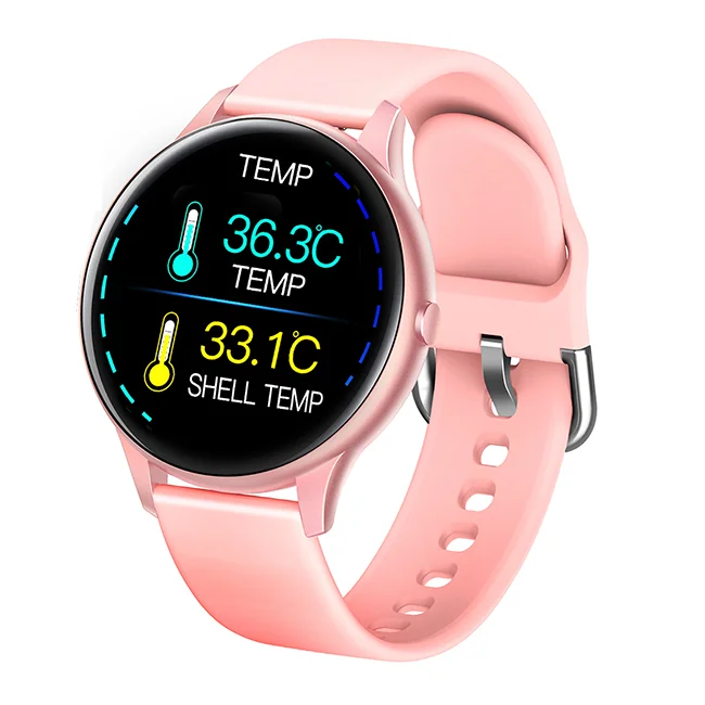 

Fashion Women Body Thermometer Smartwatch K21 Blood Pressure Fitness Tracker Wristwatch Ladies Touch Screen Smart Watches