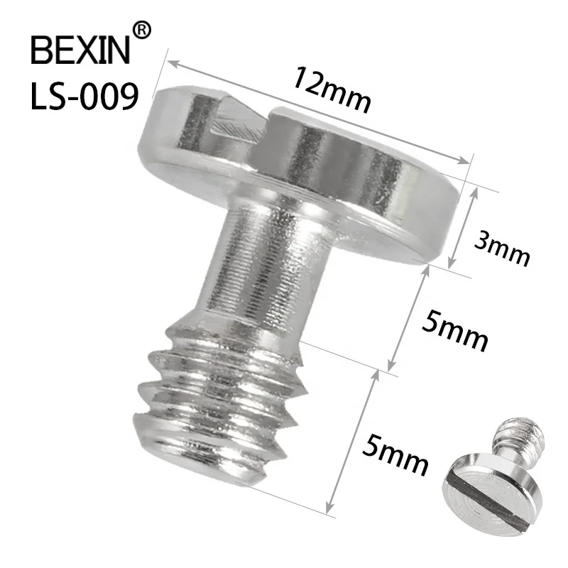 

Wholesale tripod spy camera Iron screw button head quick release plate screw slotted flat head for ball head