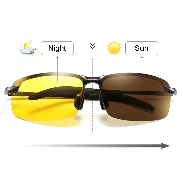 

DOISYER Day and night polarized photochromic night vision glasses driving sunglasses for men