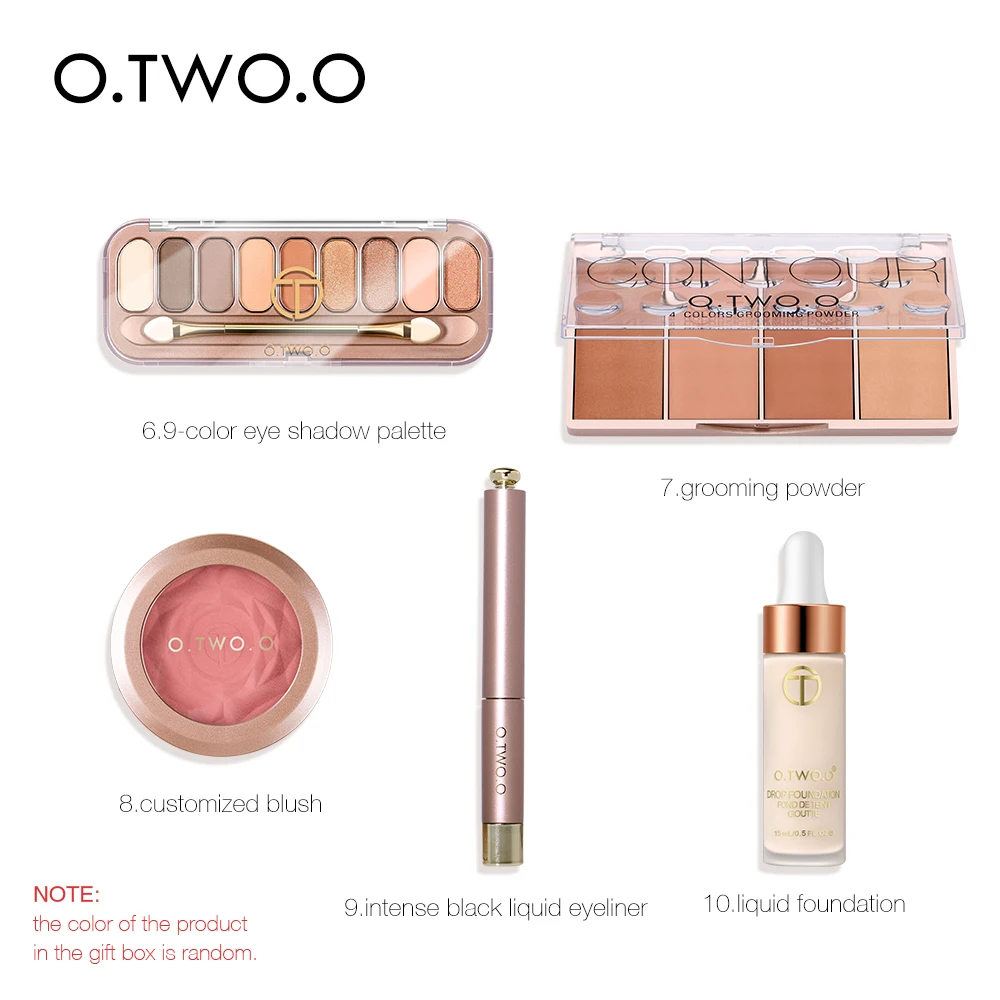 
O.TWO.O Wholesale Portable Makeup Kits For Professionals Commercial Cosmetics Set with Lipstick Mascara Eyeshadow 