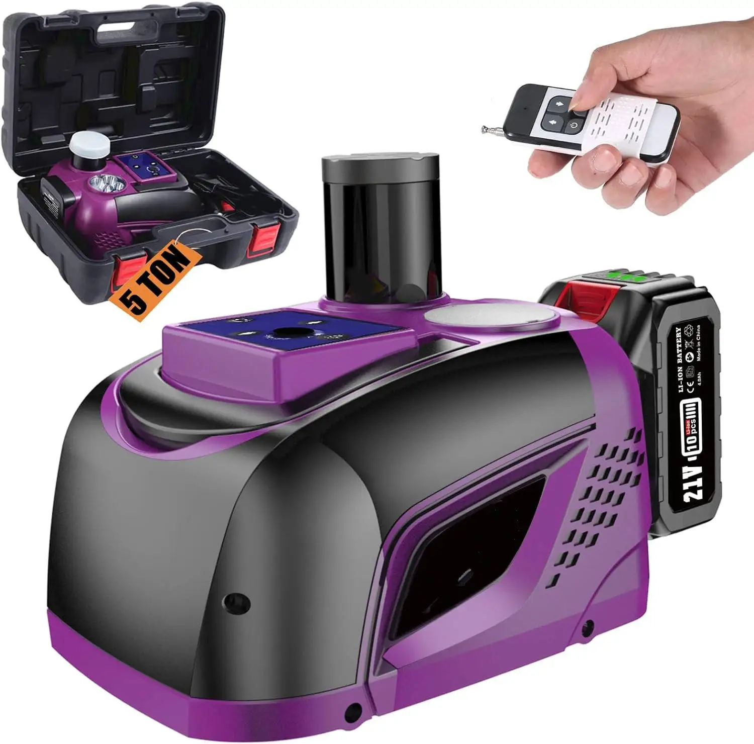 Car Repair Emergency Tool Kit 12v 5T Touch Screen Electric Hydraulic Car Jack 5 Ton Hydraulic Auto Jack Set