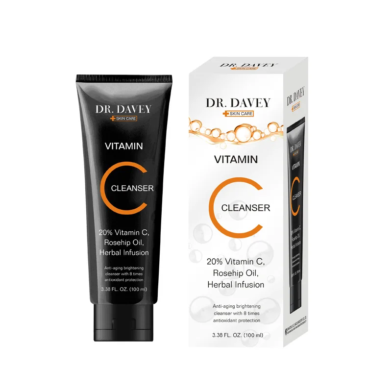 

DR.DAVEY 99% Vitamin C cleanser face wash Foam Facial Cleanser whitening skin Moisturizing Firming oil control