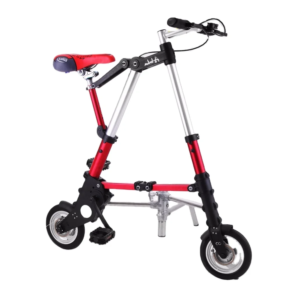 

USA Market Hot Selling Cheap Price 8" Inch Red Folding Mini Bike Travel Bicycle bike