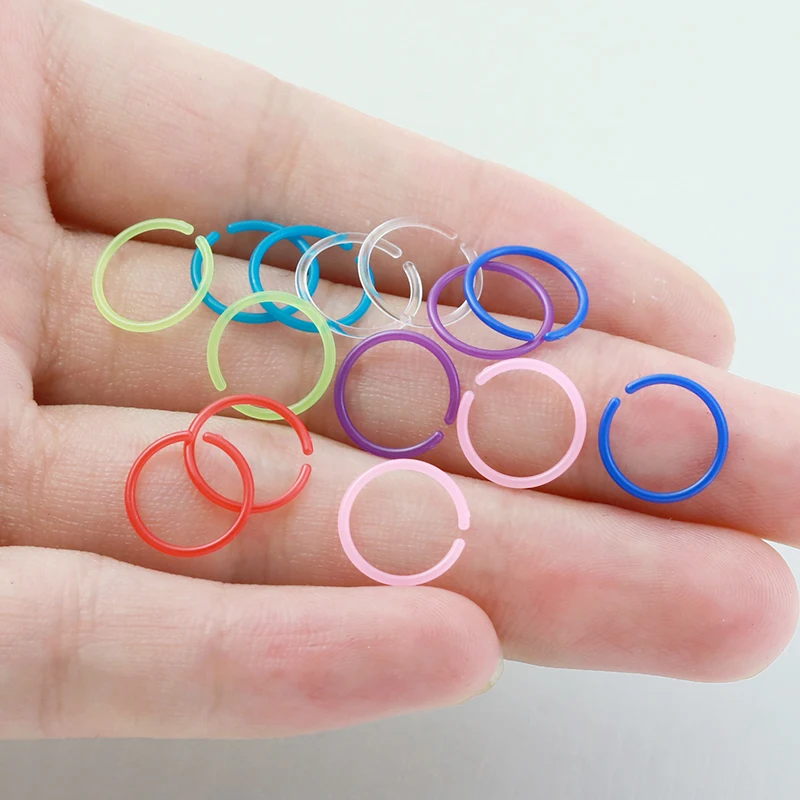 

Non-allergenic colorful resin ear bone ring transparent piercing plastic hoop earrings wholesale