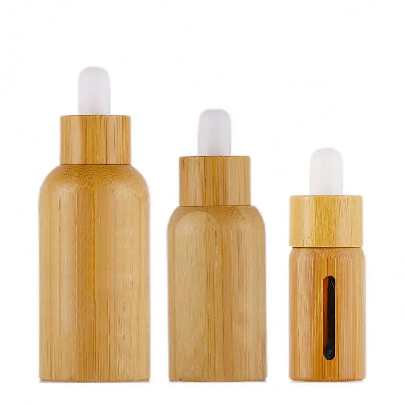 

FTS 5ml 30ml Bambo Dropper Bottle Perfume Essential Oil Glass Bottle /Bamboo Shell Essential Oil Bottle Bamboo Dropper