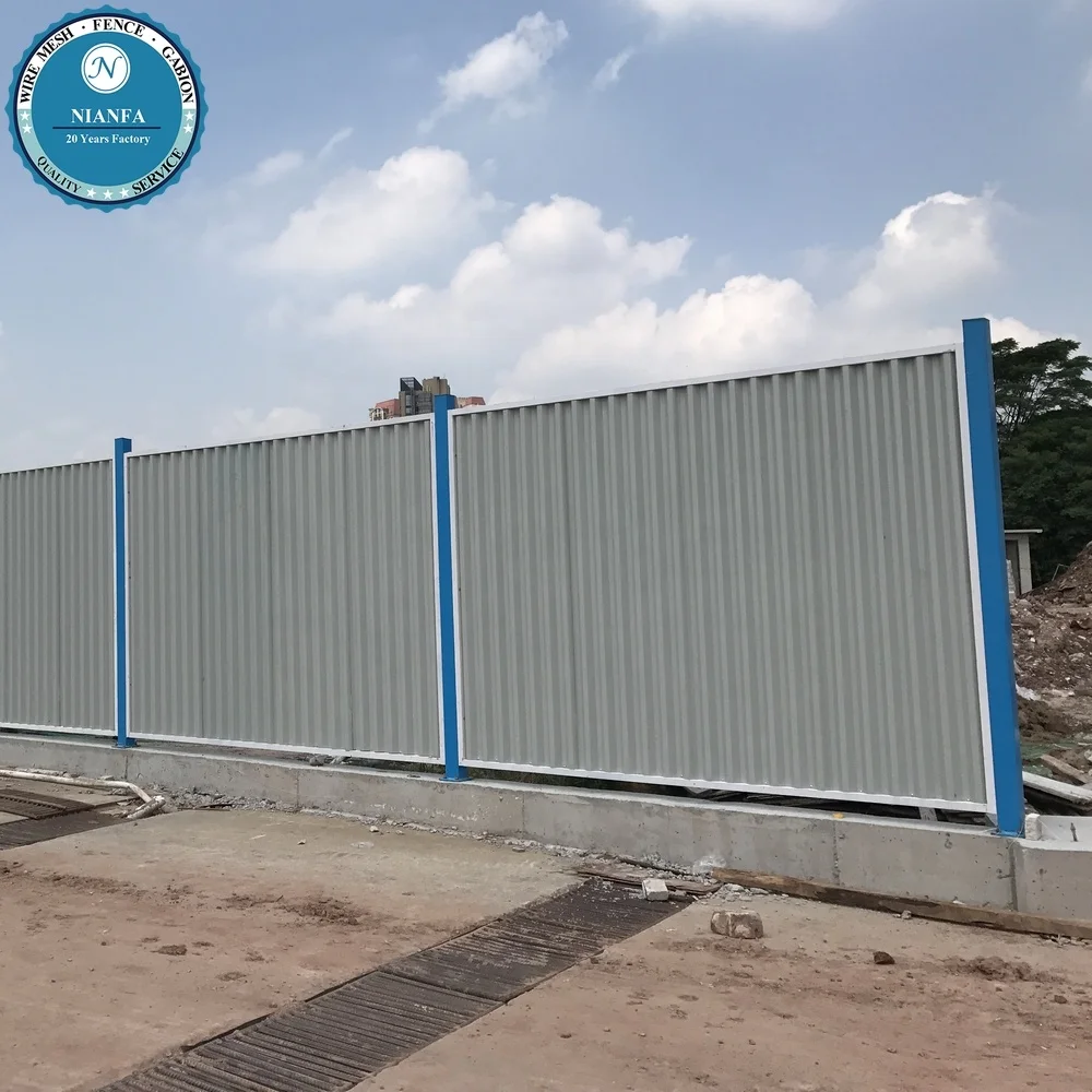 

UK market hot sale smart hoarding fences corrugated fencing/ metal durable temporary hoarding panels, White