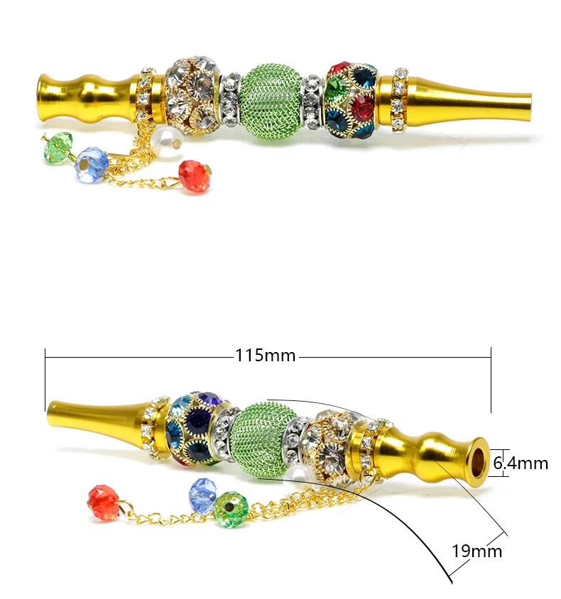 Wholesale Glass Hookah Handle Pipe Mouthpiece Fancy Hookah Pipe Custom