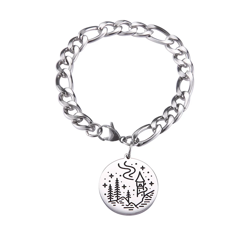 

High Polished Stainless Steel Custom Personalized Charm Cuban Chain Men Inspired Bracelet