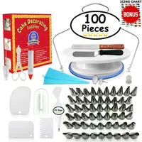

Amazon Hot Sale Cake Decorating set baking tools rotating Cake stand turntable Supplies plastic cake stand