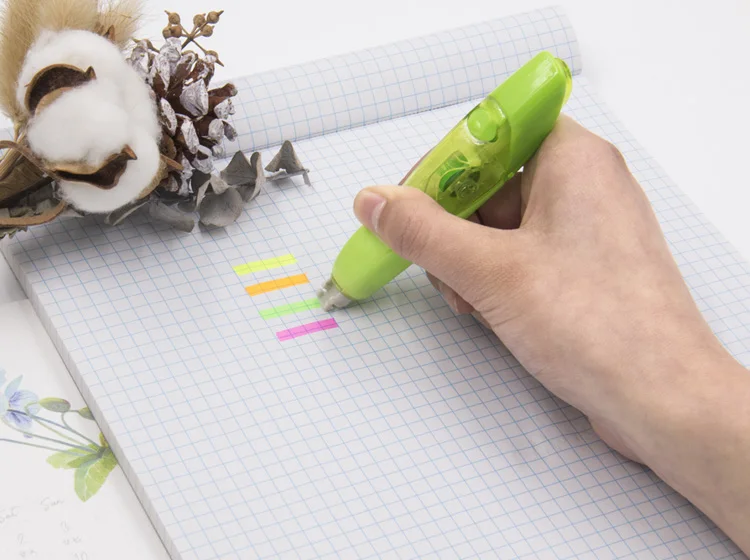 Fluorescent Highlighter Colored Tape,Retractable Mechanism Correction