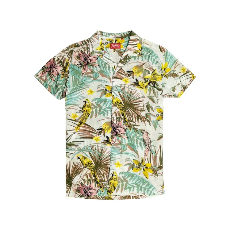

Wholesale Vintage Beach Shirt 100% Cotton Men'S White Hawaii Shirts, Custom