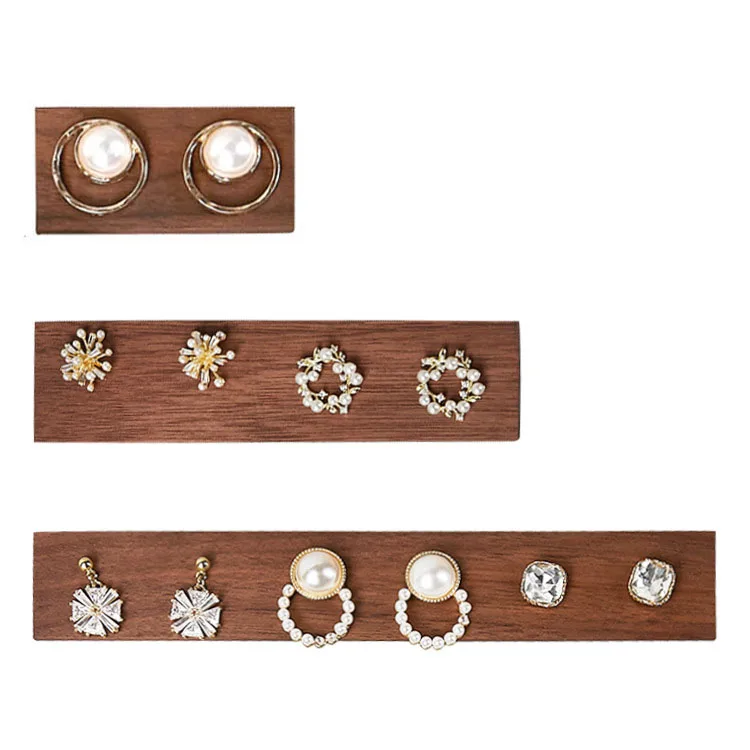 

free standing factory Wholesale jewelry holder Custom logo luxury Design wooden jewelry stand display set
