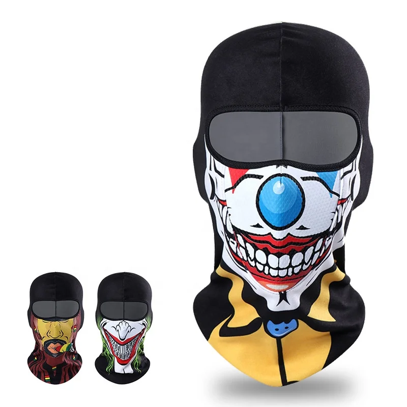 

ZOYOSPORT Cold protection face hood motorcycle riding clown pattern helmet liner Winter outdoor riding warm hood, Printing