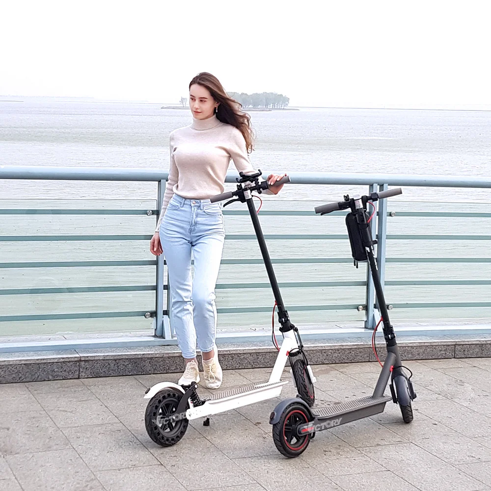 

2021 Foldable 2 Wheel High Speed Electric Scooter With Seat 36v 250W/350W Brushless Motor Fast Shipping DDP Wholesale, Black/white