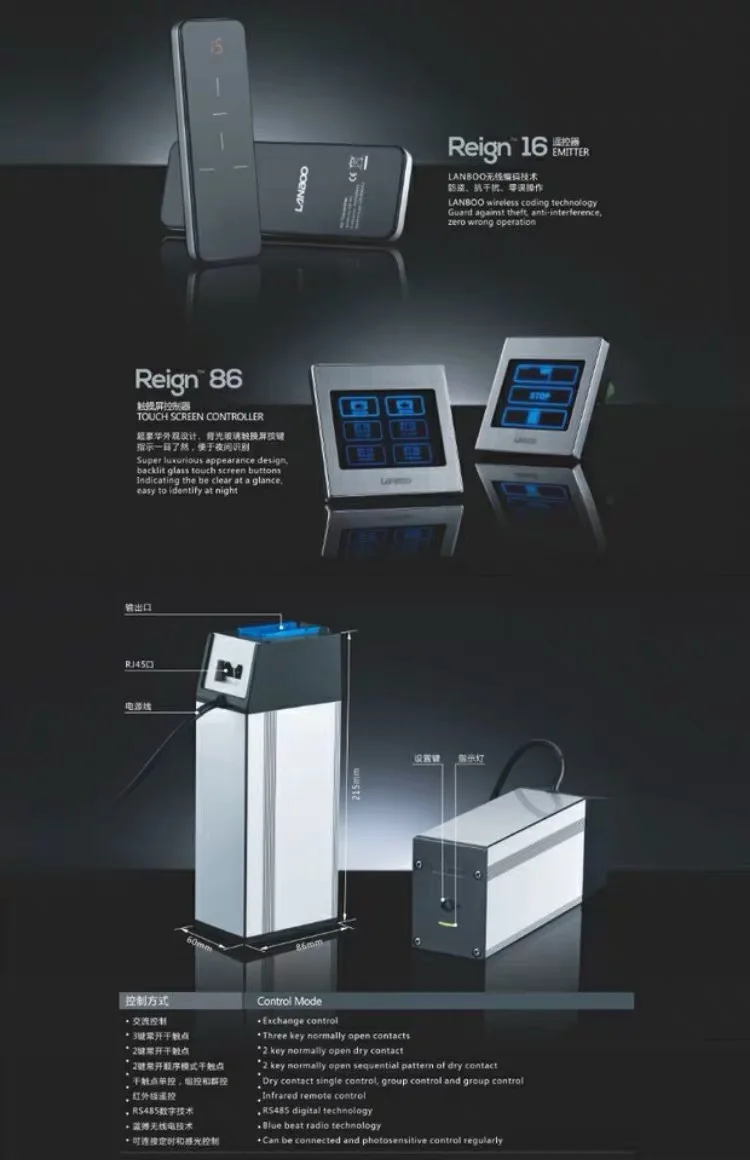
Electric Curtain Motor, automatic curtain track and remote controlling and automatic limit 