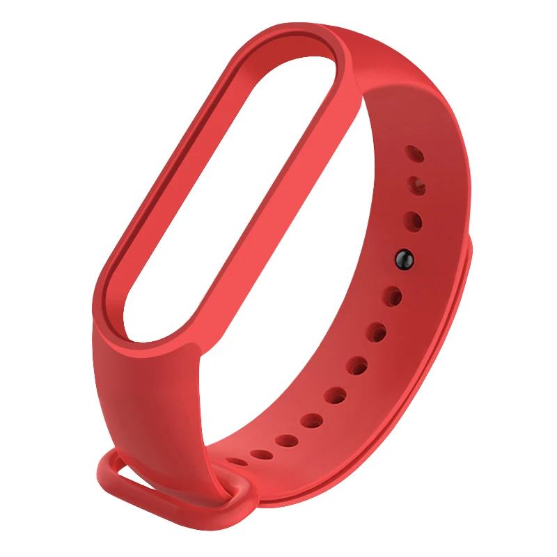 

Pretty Design Replacement Bend5 Silicone Bracelet Smart Wristband Miband 4 Wrist Strap For Xiaomi Mi Band 5, Pure color