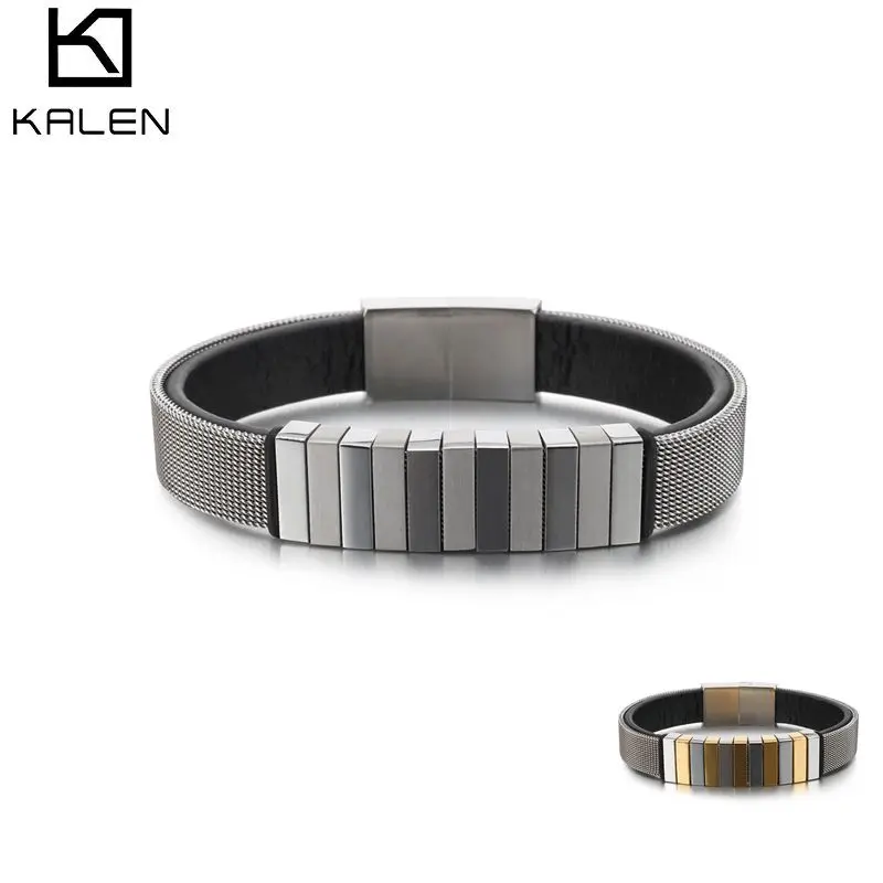 

KALEN Mesh Chain Bracelet 205*12mm Stainless Fashion Bracelet For Men