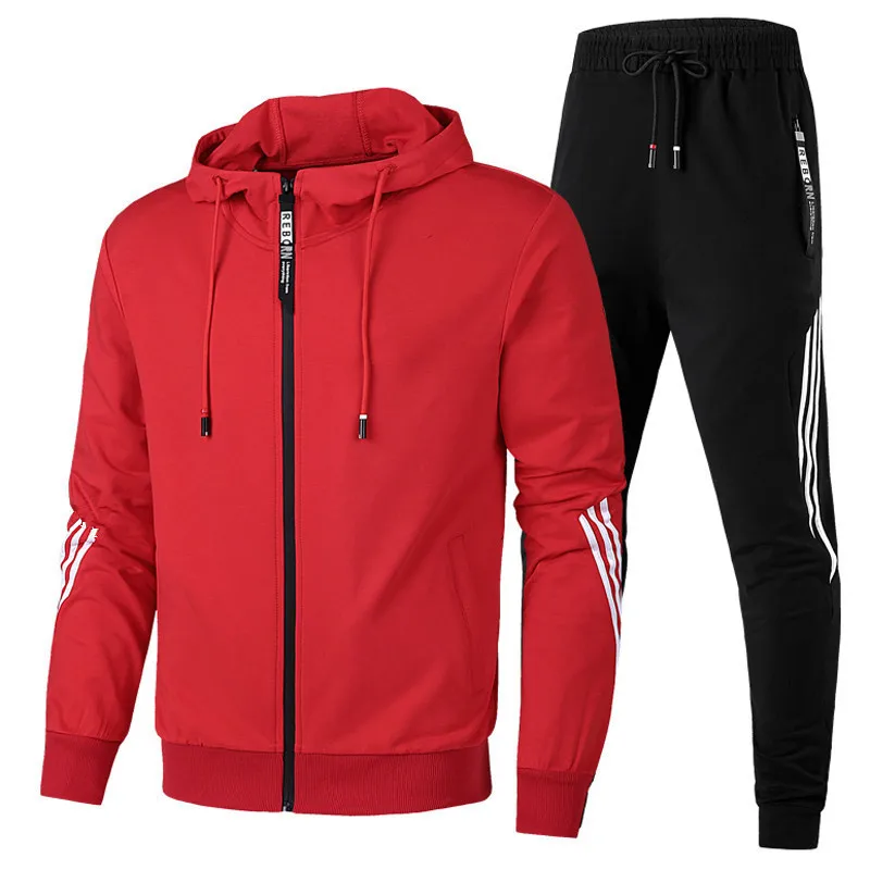 

2021 Wholesale sweat suits sportswear men plain fitted tracksuit, Picture