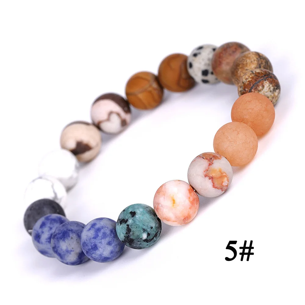 

Custom Natural Stone Solar System Eight Planets Bracelet Universe Milky Way Starry Exploration Bracelet jewelry, Same as picture