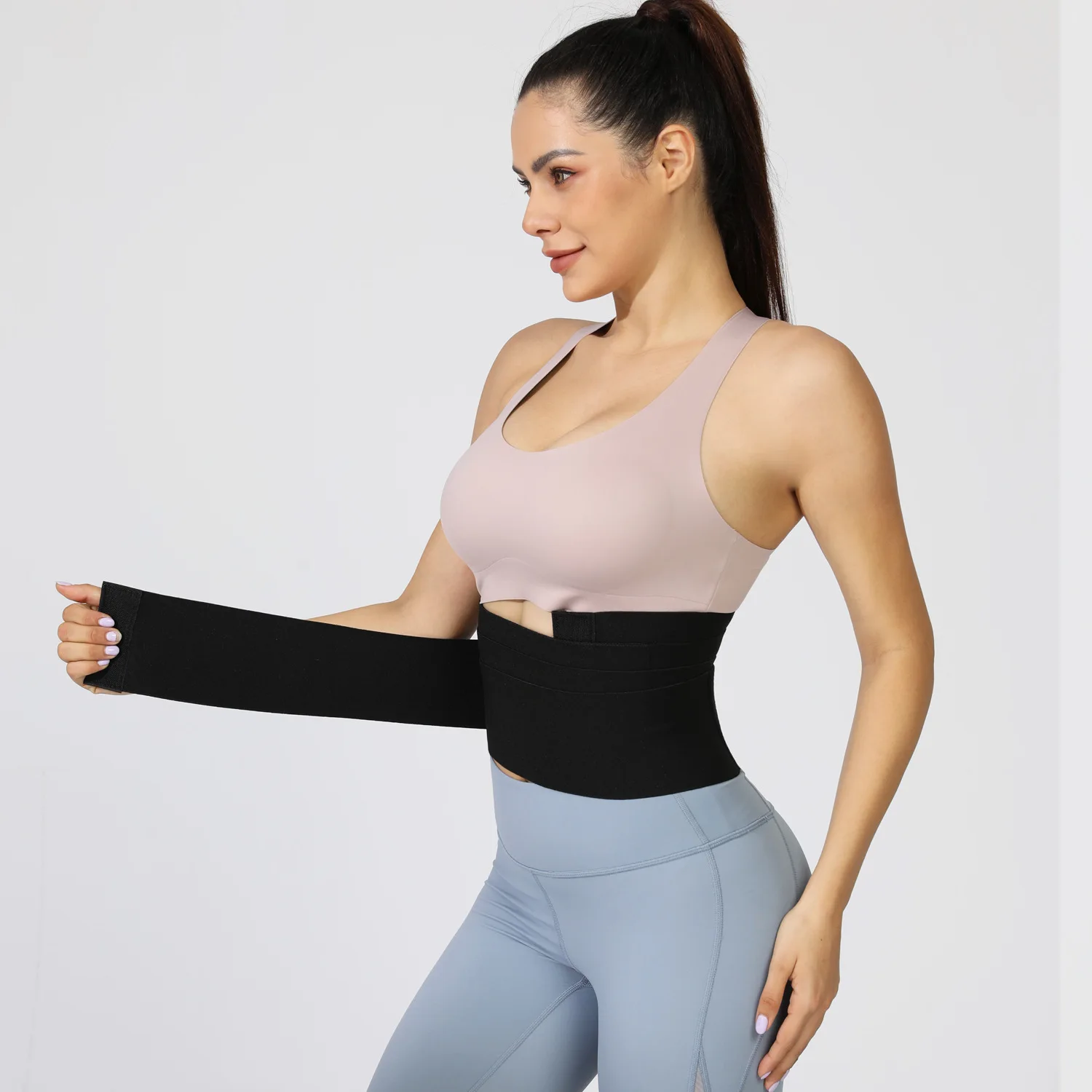 

Belly wrap invisible slim snatch me up lumbar waistband band elastic compression belt bandage body wrap waist trainer