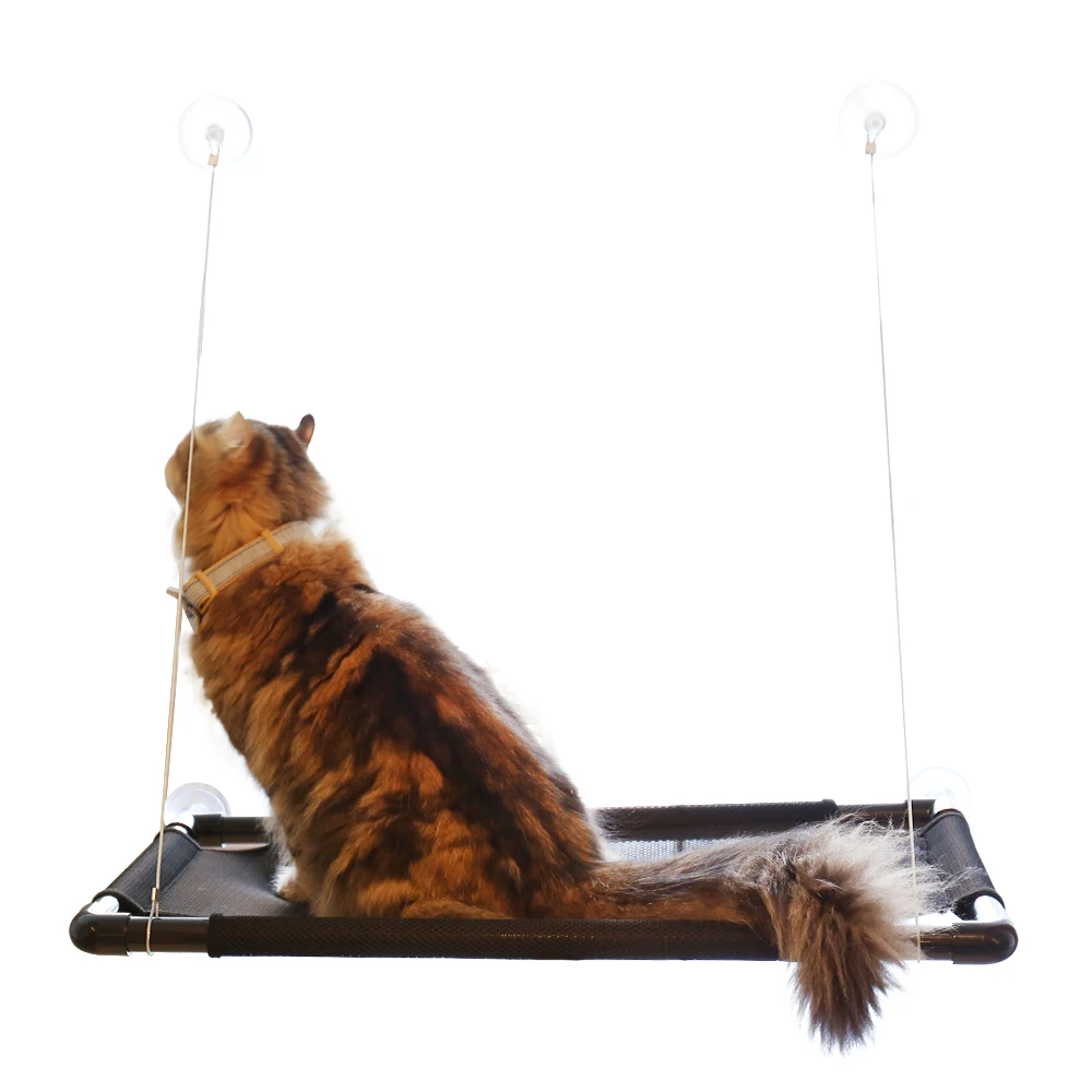 

Safety Suction Cups Space Saving Sunbath Mounted Cat Window Perch Bed Cat Window Hammock, As pictures