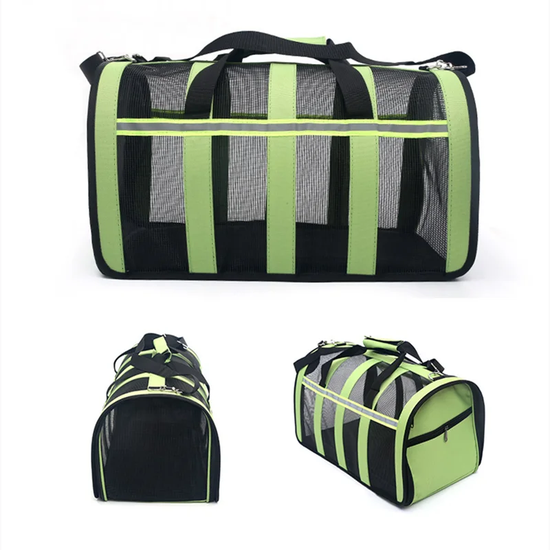 

Airline portable pet breathable large capacity cat dog food carrier pet travel duffel bag with mesh, Customized color