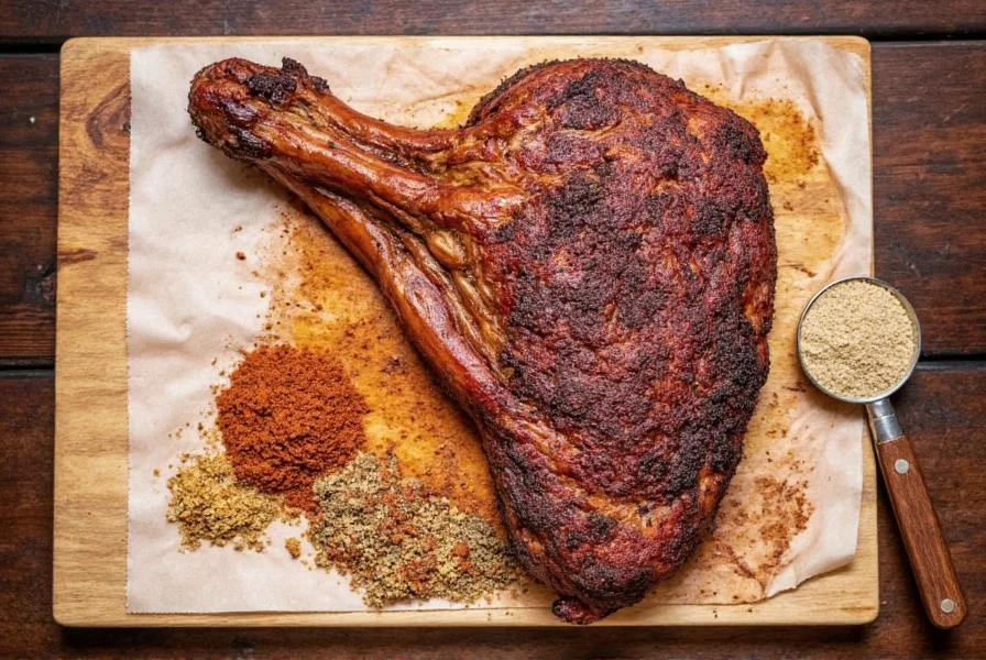 Boston butt on smoker with rub applied