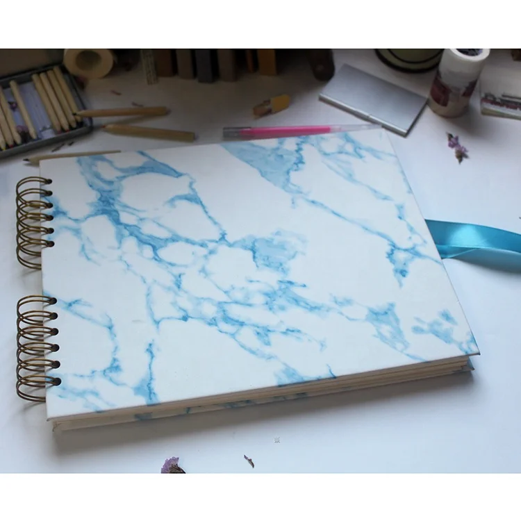 Hardcover Marble Pu Wedding Guest Book Photo Album for 6x4 Pictures