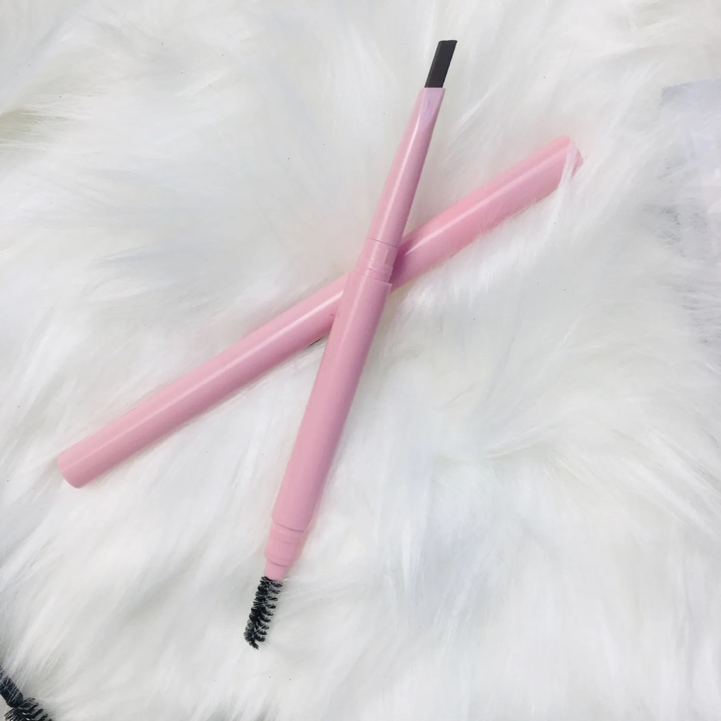 

Wholesale double ended automatic 5 color eyebrow pencil with brush waterproof pink eye brow pencil low MOQ customize your LOGO