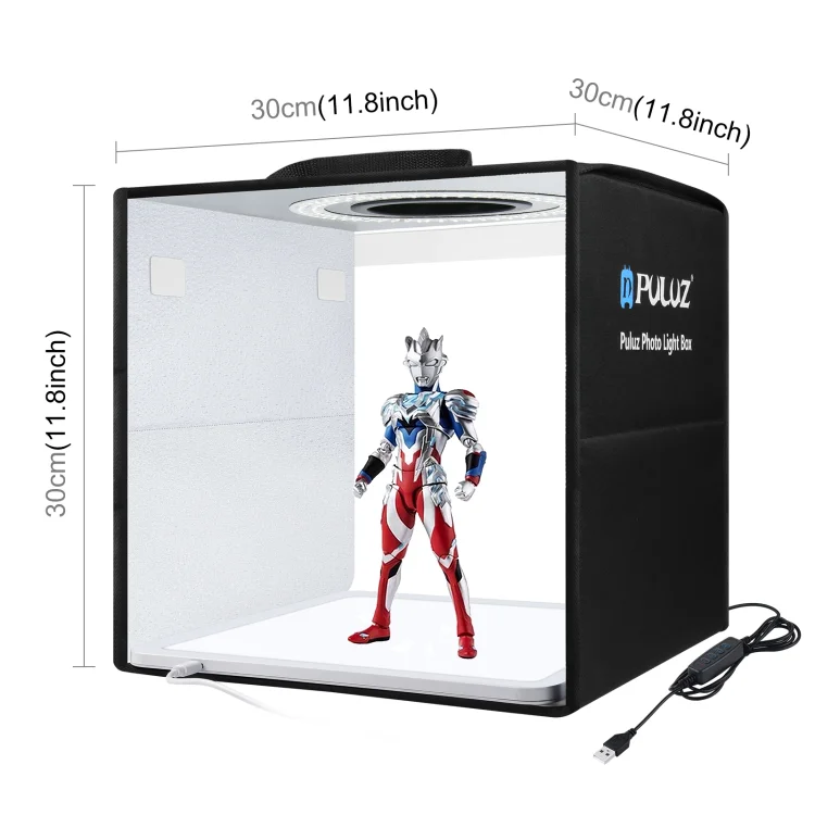 

New Design PULUZ 30cm Nylon Photo Box with ABS Shadowless Light Panel Photo Studio Light Box Photography Lighting Box