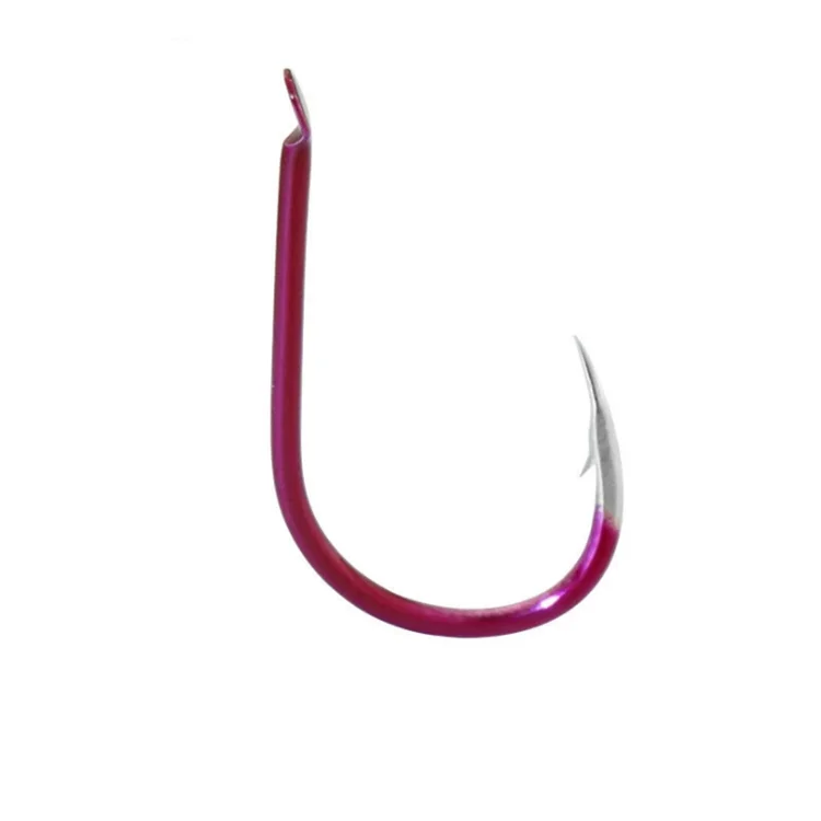 

High Carbon Steel Fishing Hooks Sea Fishing Tackle High Strength Saltwater Fishing Hook, Red