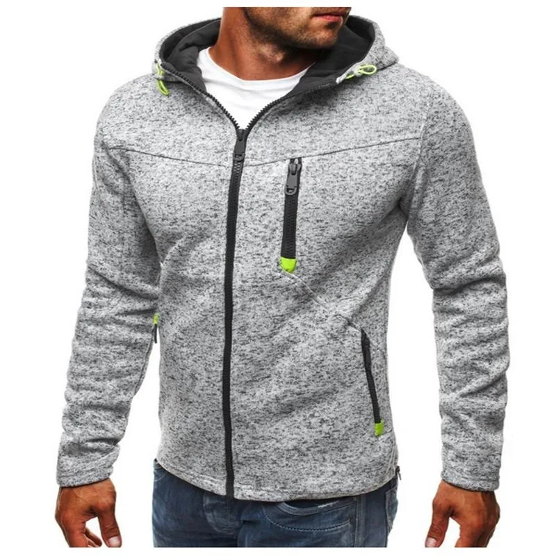 

Mens Zip Up motion Hoodies Black Jacket Zipper Fleece Sweatshirts Jumper Top