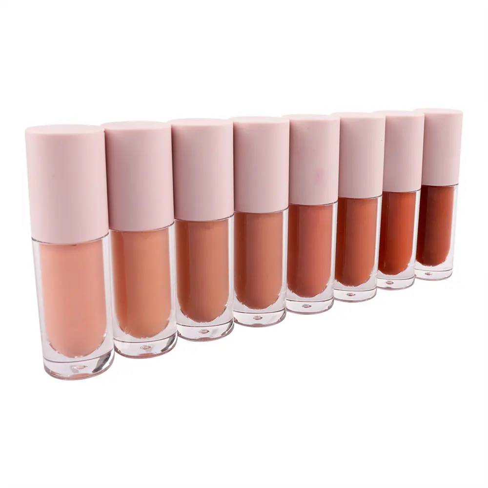 

vegan matte lipgloss nude liquid lipstick make your own logo makeup cosmetics OEM, 8 colors