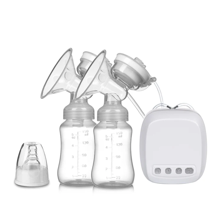 

BPA Free Dual Electric Nipple Pump With Stimulation And Expression Modes, White,pink,blue