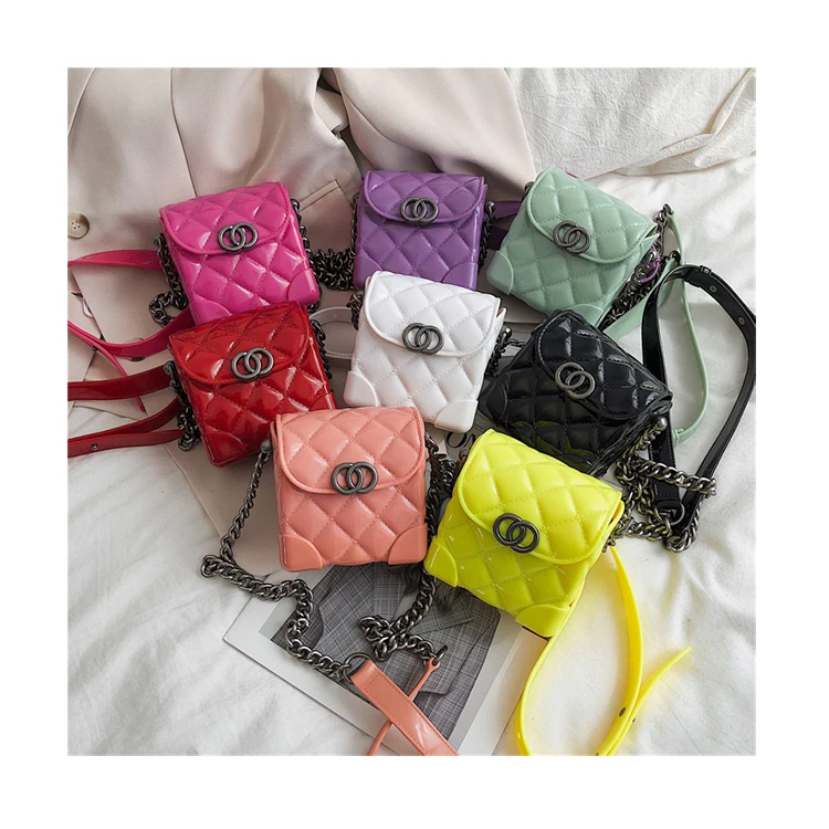 

New Jelly Small Handbags and Purses Multi Color Quilted Lattice Mini Chain Crossbody Bags Women Coins Purses Phone Bags Bolsa