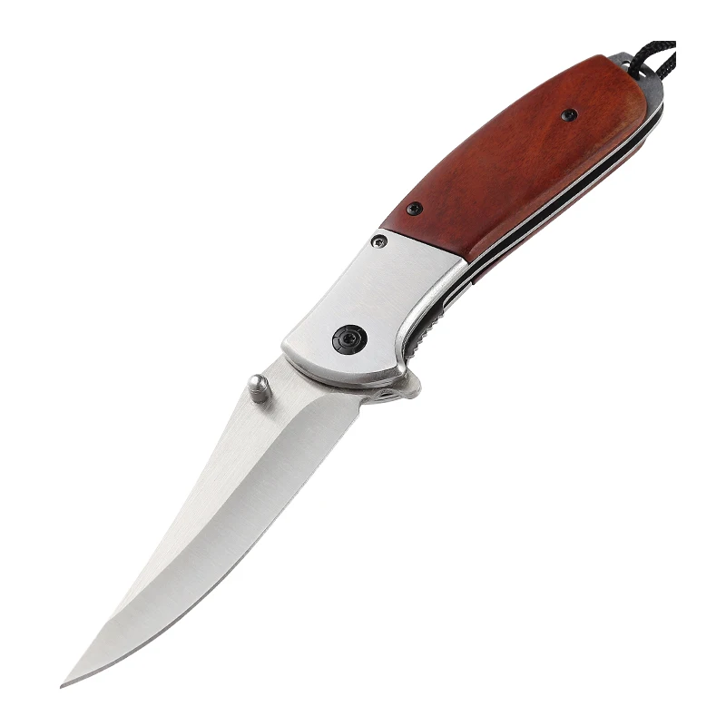 

EDC Exquisite Gift Wilderness Survival Folding Knife With Rosewood Handle Can Be Customized Logo