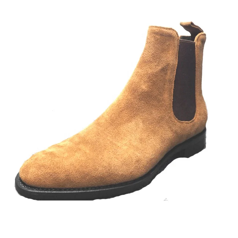 

dropshipping mens boots italian style outdoor 2020 winter slip on anti slip chelsea boots men working leather casual ankle boots