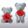 Mothers Day Gift Ideas Preserved Real Flower high quality rose bear Rose Bear