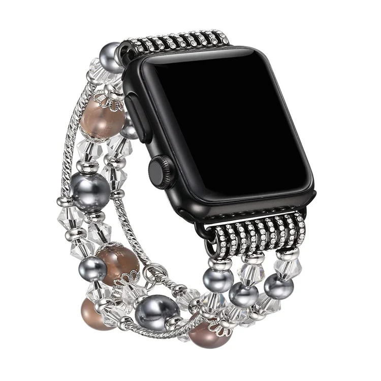 

Woman Jewelry Charm Beaded Bracelet Watch Band Strap For Apple Watch Bands SE 6 5, Various