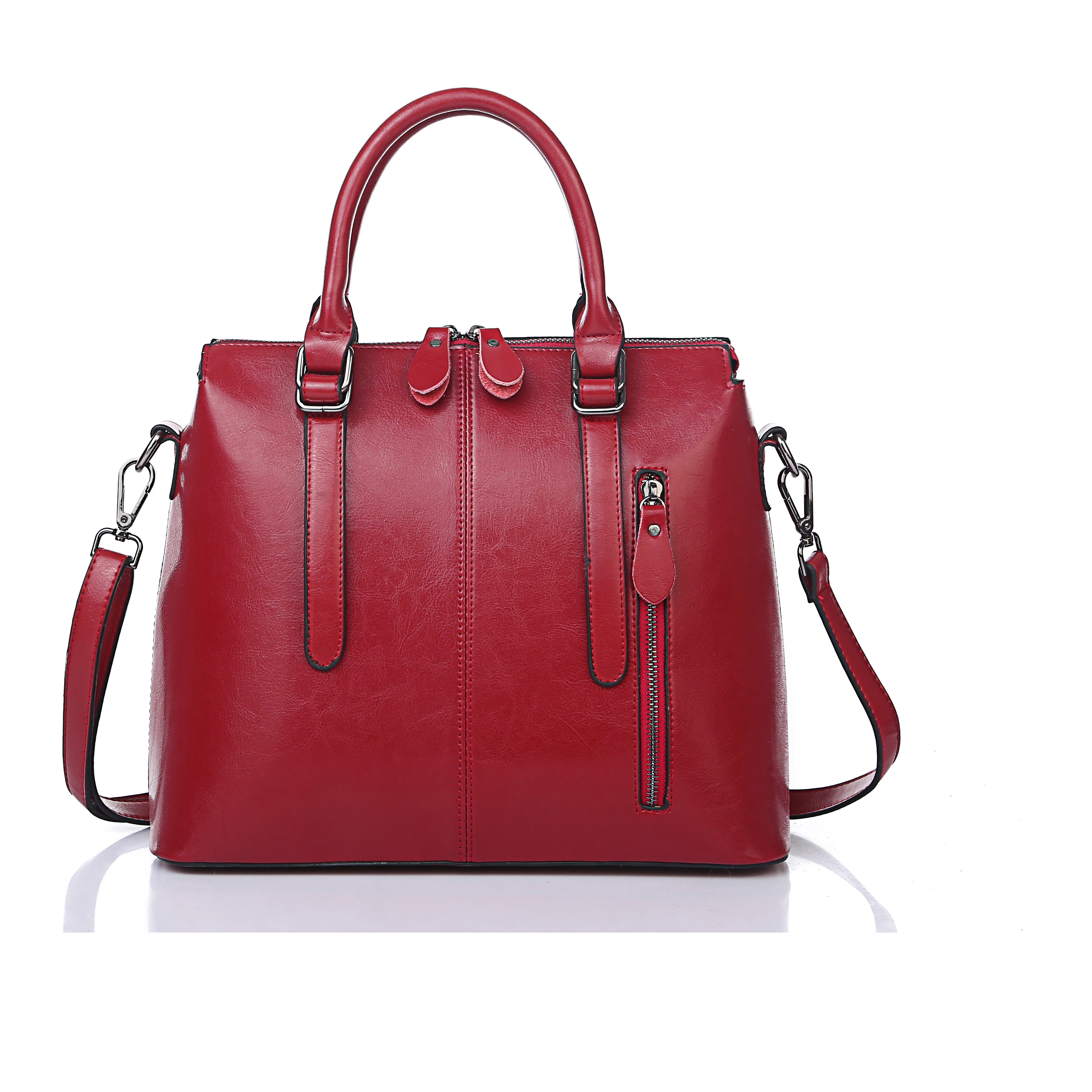 

2020 New European American Genuine Leather Handbags For Women Fashion Ladies Portable Classic Messenger Shoulder Office Tote Bag, Black, brown.accept customized models