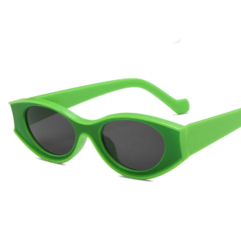 

High Quality Green Oval Unique Sunglasses Oem Unisex Black Sunglasses Man, Custom colors