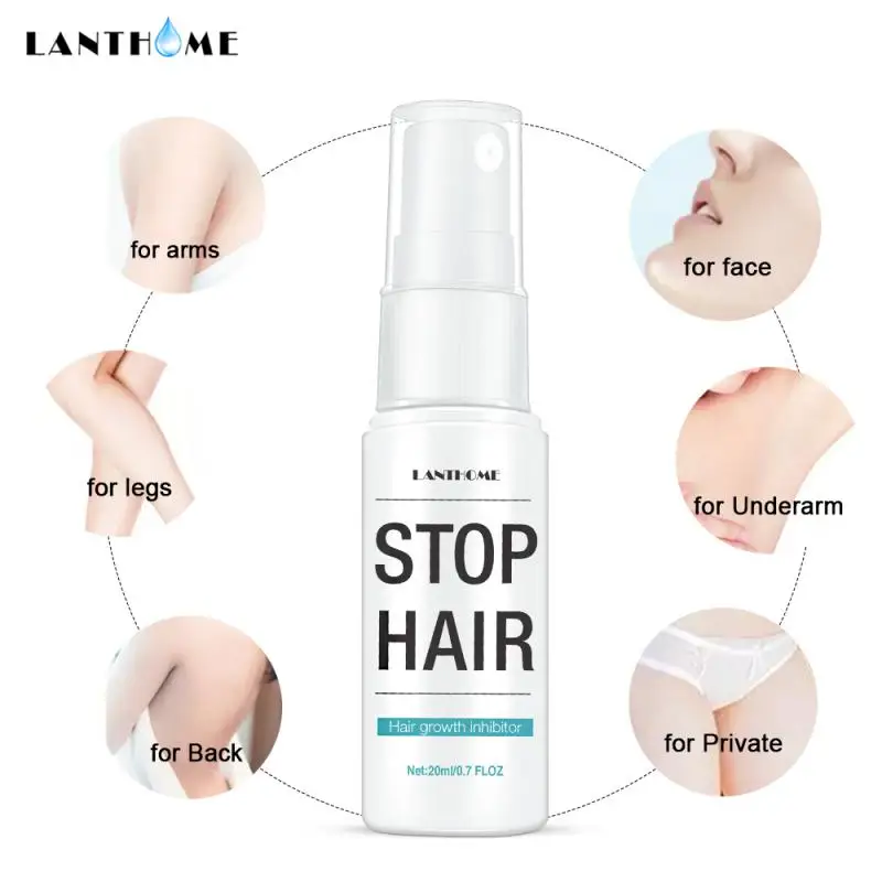 

20ML Powerful Permanent Painless Hair Removal Spray Stop Hair Growth Inhibitor Shrink Pores Skin Smooth Repair Serum