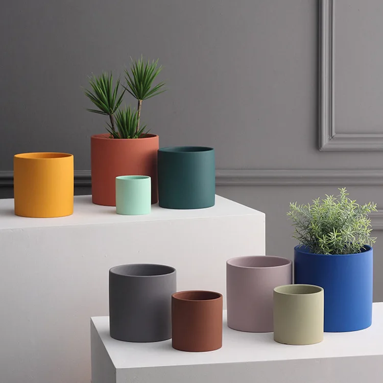 

New product small cheap ceramic flower pot wholesale indoor for home decoration, As picture